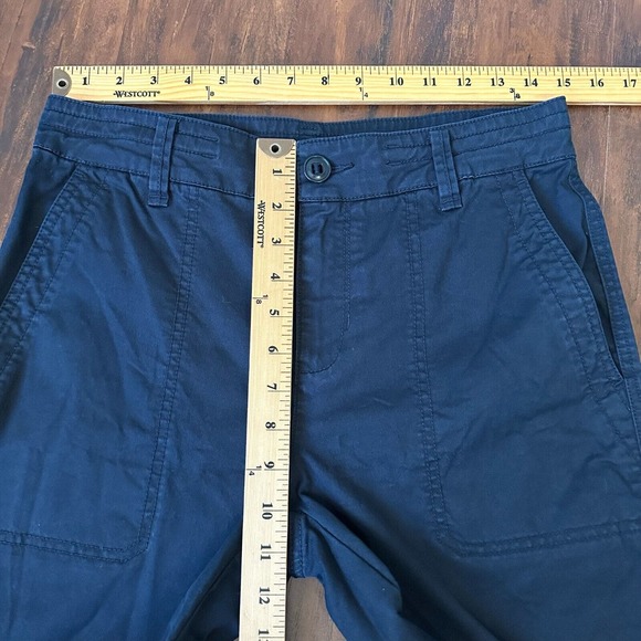 VINCE Womens Large Pockets Cotton Ankle Pants Washed Navy #V547921634 - Picture 12 of 14